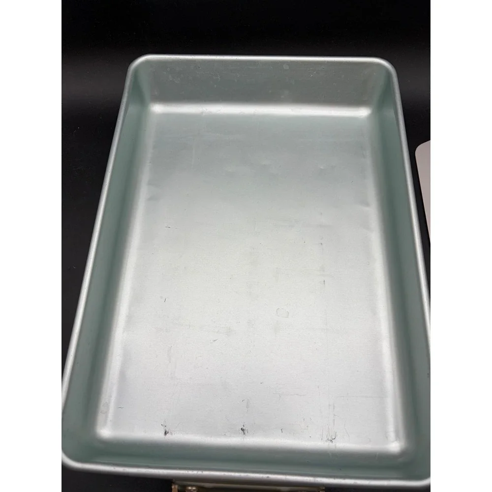 Vintage Frigidaire Quickube Aluminum Ice Cube Tray Blue Anodized Metal 2 Lever